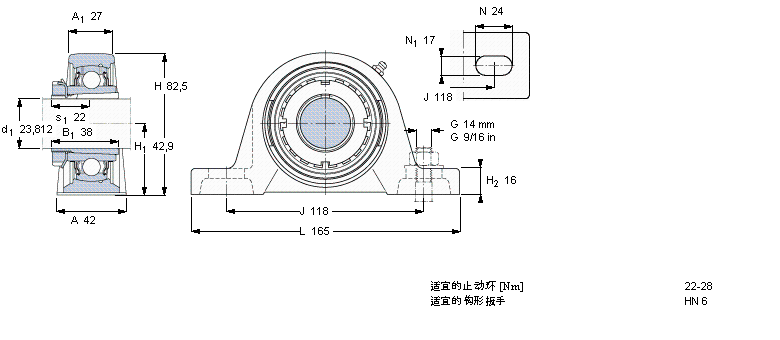 SKF Y-型立式軸承座單元, 鑄造軸承座，緊定套SYJ30KF樣本圖片