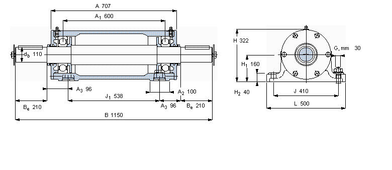 SKF 雙軸承單元, PDNB單元PDNB324樣本圖片
