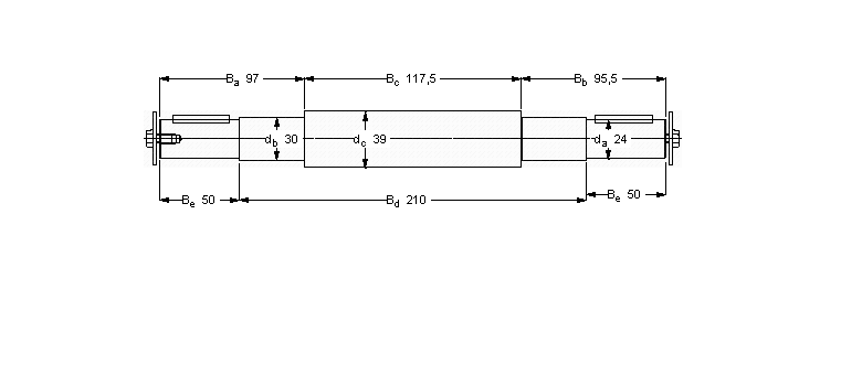 SKF 雙軸承單元, 用PDNB單元的軸VJ-PDNB206樣本圖片