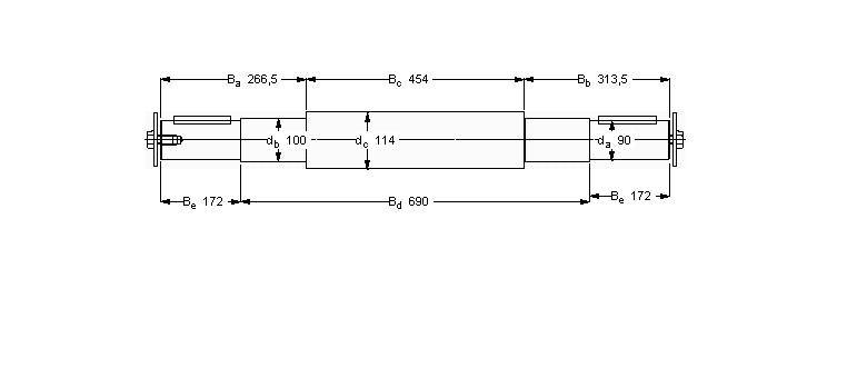 SKF 雙軸承單元, 用PDRJ單元的軸VJ-PDRJ320樣本圖片