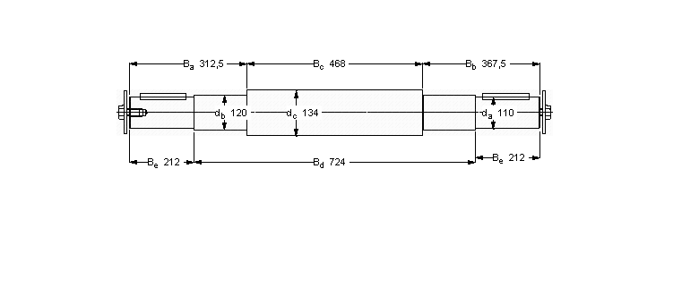SKF 雙軸承單元, 用PDRJ單元的軸VJ-PDRJ324樣本圖片