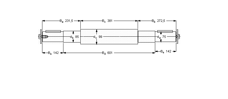 SKF 雙軸承單元, 用PDRJ單元的軸VJ-PDRJ317樣本圖片