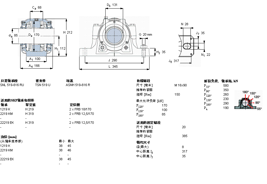 SKF 剖分立式軸承座, SNL，用于緊定套上的軸承，帶標(biāo)準(zhǔn)密封，油封SNL519TURU樣本圖片