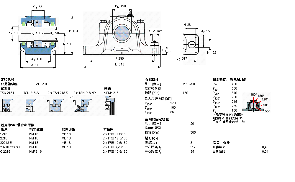 SKF 剖分立式軸承座, SNL，用于緊定套上的軸承，帶油封，標(biāo)準(zhǔn)密封SNL218樣本圖片