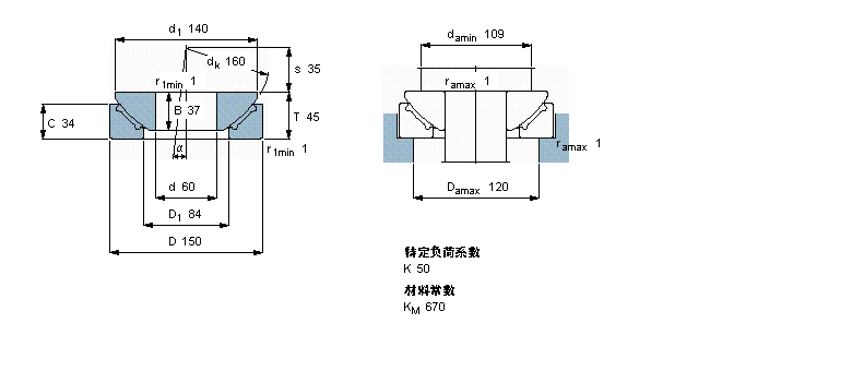 SKF 免維護(hù)球面滑動(dòng)推力軸承GX60F樣本圖片